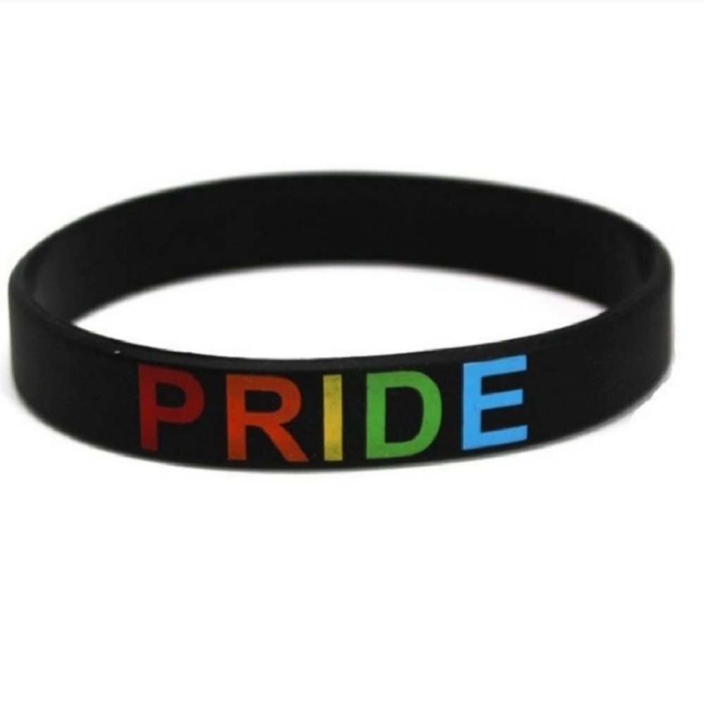 Rainbow Pride Bracelet Black unisex